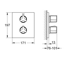TERMOSTATICA DUCHA EMPOTRADO ALLURE GROHE